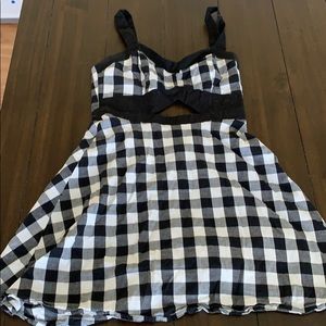 Checkered mini dress